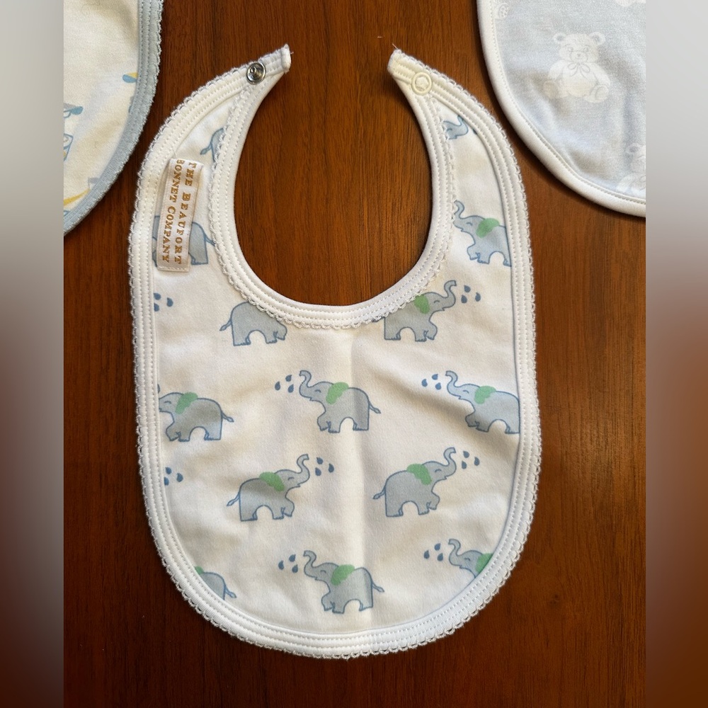TBBC set of 3 Baby Bibs, all VGUC, the Beaufort bonnet company - Picture 3 of 4